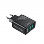 Мережевий зарядний пристрій Grand-X (2xUSB 3.1А) Black (CH-60)