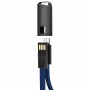 Кабель ColorWay USB - micro USB (M/M), 2.4 А, 0.22 м, Blue (CW-CBUM022-BL)