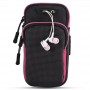 Спортивний чохол на руку BeCover BC0011 6.5" Black/Pink (705345) + органайзер для навушників