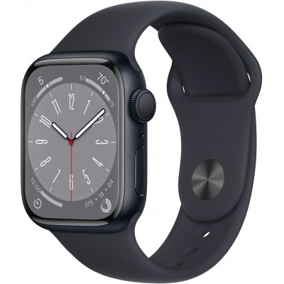 Купити Смарт-часы Apple Watch Series 8 GPS 41mm Midnight Aluminium Case with Midnight Sport Band - Regular (MNP53UL/A); 1.6" (43