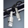 Кабель ColorWay USB - Lightning (M/M), metal head, 2.4 А, 1 м, Black (CW-CBUL046-BK)