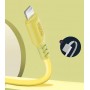 Кабель ColorWay USB - Lightning (M/M), soft silicone, 2.4 А, 1 м, Yellow (CW-CBUL043-Y)