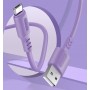 Кабель ColorWay USB - micro USB (M/M), soft silicone, 2.4 А, 1 м, Purple (CW-CBUM044-PU)