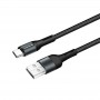 Кабель ColorWay USB - USB Type-C (M/M), nylon, 2.4 А, 1 м, Black (CW-CBUC045-BK)