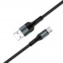 Кабель ColorWay USB - USB Type-C (M/M), nylon, 2.4 А, 1 м, Black (CW-CBUC045-BK)