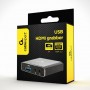 Адаптер Cablexpert HDMI - HDMI+USB+3.5 мм (F/F), Black (UHG-4K2-01)