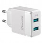 Мережевий зарядний пристрій Grand-X (2xUSB 2.4А) White (CH-50W)