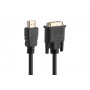 Кабель Prologix Premium HDMI - DVI V 1.3 (M/M), Single Link, 18+1, 0.5 м, Black (PR-HDMI-DVI-P-01-30-05m)