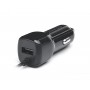 Автомобільний зарядний пристрій REAL-EL CA-15 (2USB, 2.1A) Black + кабель microUSB