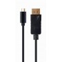 Кабель Cablexpert USB Type-C - DisplayPort (M/M), 2 м, чорний (A-CM-DPM-01)