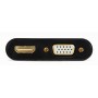 Адаптер Cablexpert HDMI - HDMI/VGA+Аудіо 3.5 мм, M/F, 0.15 м, чорний (A-HDMIM-HDMIFVGAF-01) коробка