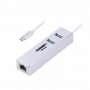 Концентратор USB Type-C Maxxter 2хUSB3.0, RJ-45, microSD/TF, метал, Grey (NECH-2P-SD-01)