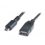 Кабель REAL-EL USB - micro USB V 2.0 (F/M), 0.1 м, чорний (EL123500014)