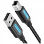 Кабель для принтера Vention USB - USB Type-B (M/M), 2 м, Black (COQBH)