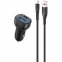 Автомобільний зарядний пристрій SkyDolphin SZ19V PD 20W + QC3.0 20W Black (AZP-000105) + кабель microUSB