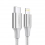 Кабель Ugreen US304 USB Type-C - Lightning (M/M), 2 м, Silver (70525)