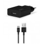 Мережевий зарядний пристрій Ttec SmartCharger USB 2.1А Black (2SCS20CS) + кабель USB Type-C