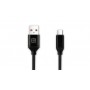 Кабель REAL-EL Premium Fabric USB - USB Type-C (M/M), 2 м, Black (EL123500047)