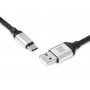 Кабель REAL-EL Premium Leather USB - USB Type-C (M/M), 1 м, Black (EL123500049)