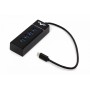 Концентратор USB Frime (1х3.0&3x2.0) Type-C Black (FH-20060)