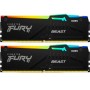 Модуль пам`яті DDR5 2x8GB/5200 Kingston Fury Beast RGB Black (KF552C40BBAK2-16)