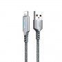 Кабель Remax RC-123i Gonyu USB - Lightning (M/M), 2.4 A, 1 м, Silver (6972174151939)