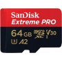 Карта пам`ятi MicroSDXC 64GB UHS-I U3 R200/W90MB/s SanDisk Extreme Pro V30 + SD-адаптер (SDSQXCU-064G-GN6MA)