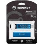 Флеш-накопичувач USB3.2 32GB Kingston IronKey Keypad 200 Type-A Blue (IKKP200/32GB)