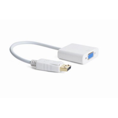 Купить ᐈ Кривой Рог ᐈ Низкая цена ᐈ Адаптер Cablexpert DisplayPort - VGA (M/F), 0.15 м, белый (A-DPM-VGAF-02-W) пакет