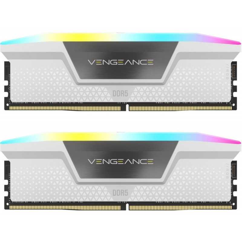 Купить ᐈ Кривой Рог ᐈ Низкая цена ᐈ Модуль памяти DDR5 2x16GB/6400 Corsair Vengeance RGB White (CMH32GX5M2B6400C36W)