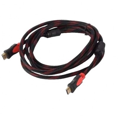 Купить ᐈ Кривой Рог ᐈ Низкая цена ᐈ Кабель Gresso H3001 HDMI - HDMI (M/M), 2 феррита, оплетка, 5м, круглый (2000700002210)