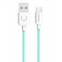 Кабель Usams US-SJ099 USB - USB Type-C, 1 м, Cyan (TCUSBXD03)