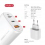 Мережевий зарядний пристрій Intaleo TCG65GAN 2USB-C PD+USB-A QC 3.0 White (1283126559525)