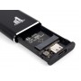 Внешний карман 1StCharger для M2 NVMe PCIe SSD Type C 10Gbps Black (M2E.01.NVME.Black)