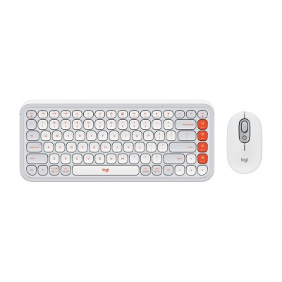 Комплект (клавиатура, мышь) беспроводной Logitech Pop Icon Combo Off White (920-013141)