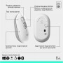 Комплект (клавиатура, мышь) беспроводной Logitech Pop Icon Combo Off White (920-013141)