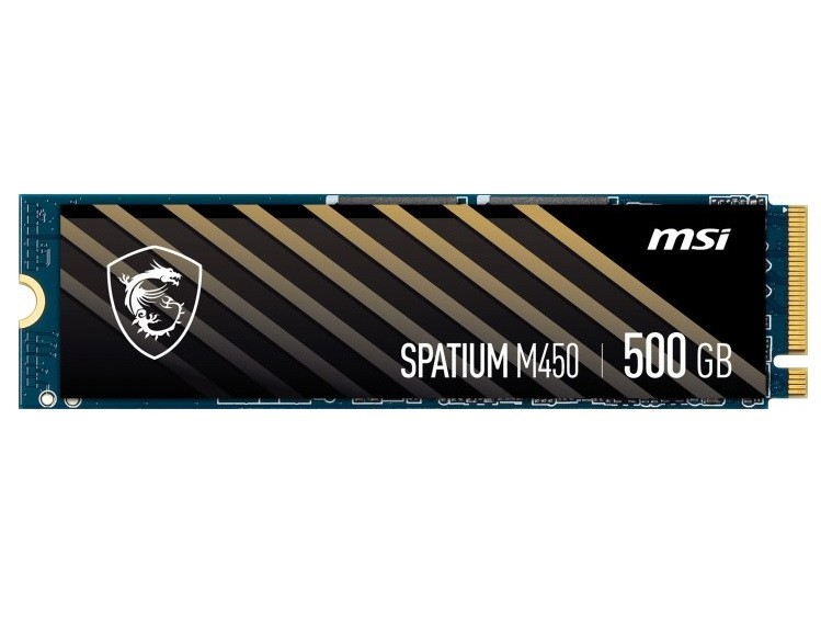 Купить ᐈ Кривой Рог ᐈ Низкая цена ᐈ Накопитель SSD  500GB MSI Spatium M450 M.2 2280 PCIe 4.0 x4 NVMe 3D NAND TLC (S78-440K220-P8