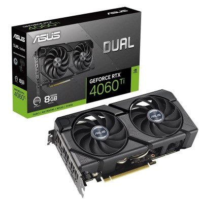 Видеокарта GF RTX 4060 Ti 8GB GDDR6 Dual Evo Asus (DUAL-RTX4060TI-8G-EVO)