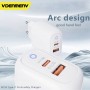 Сетевое зарядное устройство Denmen DC26 (2USB) PD20W+QC3.0 White (DC26-WH)