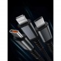 Кабель XoKo SC-3100 USB - Lightning + micro USB + USB Type-C (M/M), 1.2 м, Black (SC-3100)