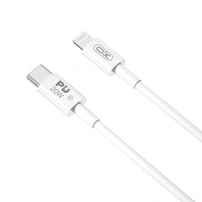 Кабель XO NBQ189A USB Type-C - Lightning (M/M), 1 м, White (NBQ189A-TC-1-WH)