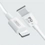 Кабель XO NBQ189A USB Type-C - Lightning (M/M), 1 м, White (NBQ189A-TC-1-WH)