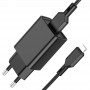 Мережевий зарядний пристрій Borofone BA68A (1USB, 2.1А) Black (BA68ALB) + кабель Lightning