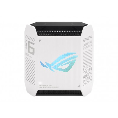 Wi-Fi Mesh система Asus ROG Rapture GT6 1pk White (90IG07F0-MU9A30) (WiFi6, AX10000, Broadcom, 1x2.5GE WAN, 3xGE LAN, 1xUSB 3.2,