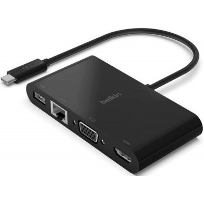 Купить ᐈ Кривой Рог ᐈ Низкая цена ᐈ Док-станция Belkin USB-C Multimedia Adapter (AVC005BTBK)