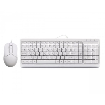 Комплект (клавиатура, мышь) A4Tech F1512 White USB