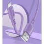 Кабель ColorWay USB - Lightning (M/M), soft silicone, 2.4 А, 1 м, Purple (CW-CBUL044-PU)