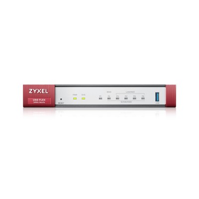 Межсетевой экран ZYXEL USG FLEX 100 (USGFLEX100-EU0111F) (1xGE WAN, 4xGE LAN/DMZ, 1хUSB3.0, AP Controller (8/24), управление 24 